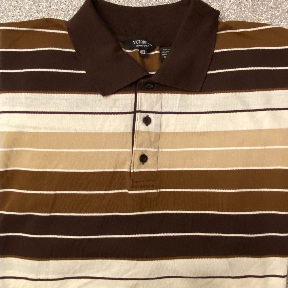 Victorious Brown Strip Shirt
